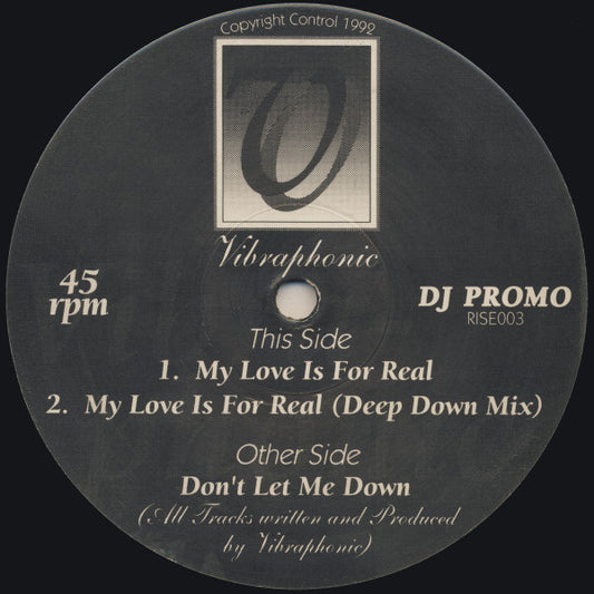 Vibraphonic (2) : Don't Let Me Down / My Love Is For Real (12", Promo)
