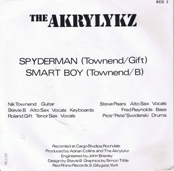Akrylykz : Spyderman / Smart Boy (7", Single)
