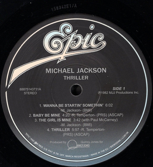 Michael Jackson : Thriller (LP, Album, RE, Gat)