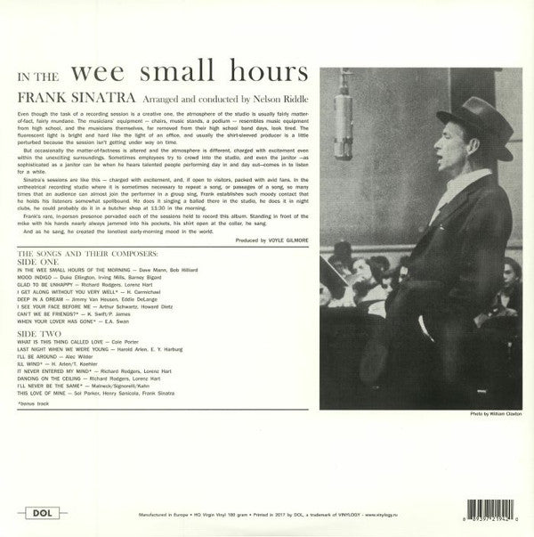 Frank Sinatra : In The Wee Small Hours (LP, Album, Mono, RE, Gat)