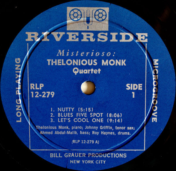 Thelonious Monk Quartet* : Misterioso (LP, Album, Mono)