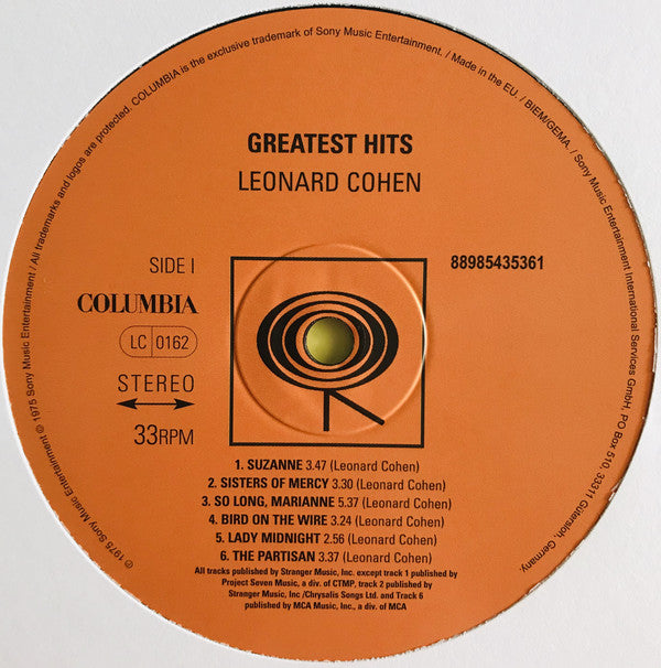 Kirkestol skæg Udsøgt Leonard Cohen : Greatest Hits LP, Comp, RE, 180 (M / M) - Dig Vinyl