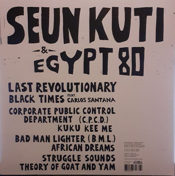 Seun Kuti & Egypt 80* - Black Times (2xLP, Album, Gat) (VG+ / VG+)