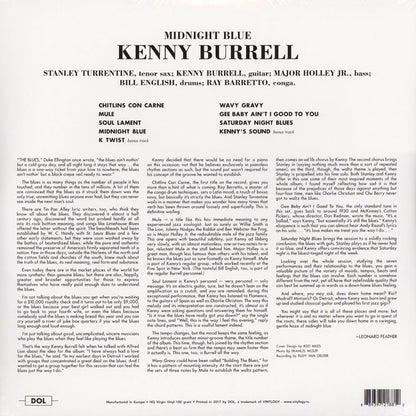 Kenny Burrell : Midnight Blue (LP, Album, RE, 180)