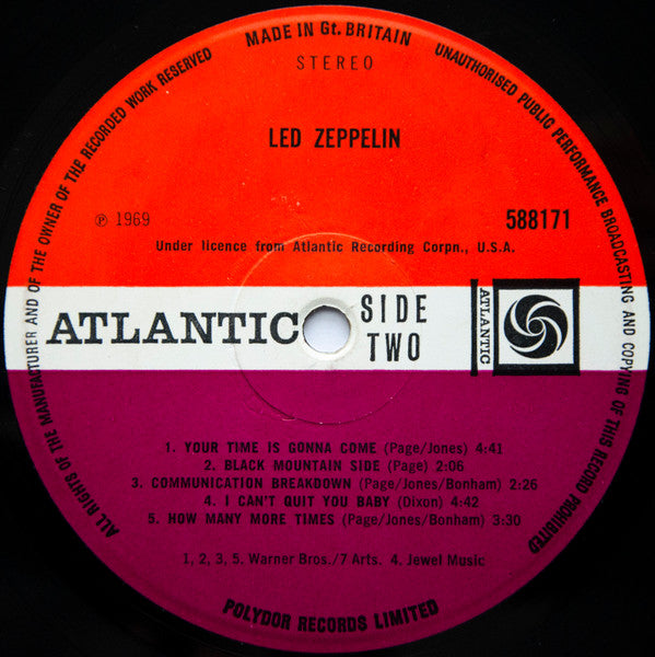 Led Zeppelin : Led Zeppelin (LP, Album, RP, Ver)