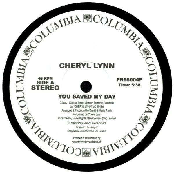 Cheryl Lynn : You Saved My Day / Got To Be Real (12", RSD)