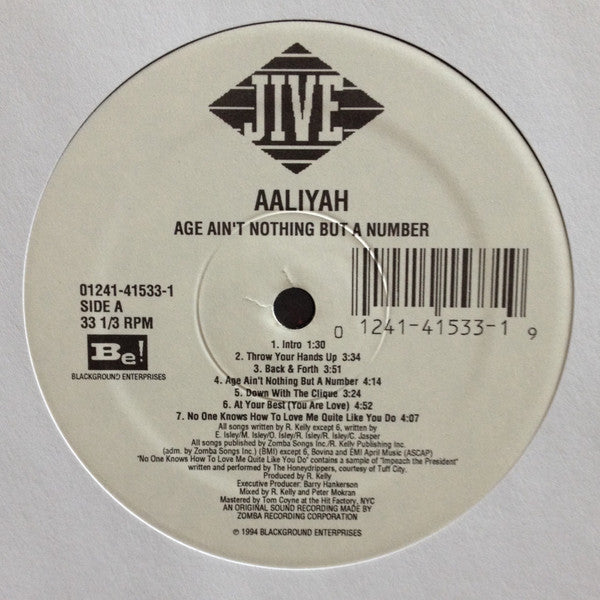 Aaliyah : Age Ain't Nothing But A Number LP, Album (VG / VG+)