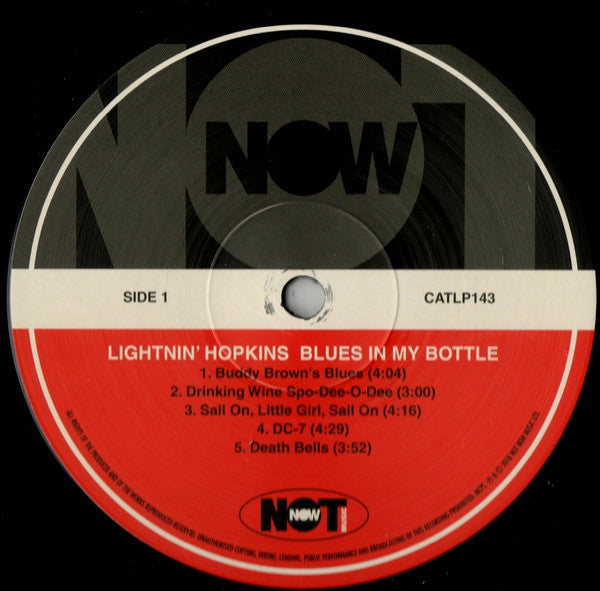 Lightnin' Hopkins : Blues In My Bottle (LP, Album, RE)