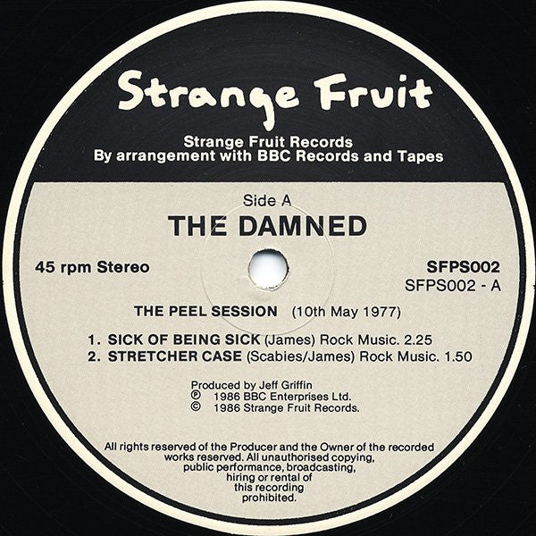 The Damned : The Peel Sessions (12")