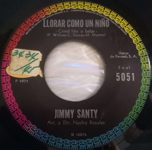 Jimmy Santy : Llorar Como Un Niño (Cried Like A Baby) / Genoveva (7", Single)
