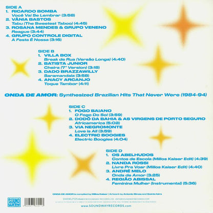 Various : Onda De Amor (Synthesized Brazilian Hits That Never Were 1984-94) (2xLP, Comp)