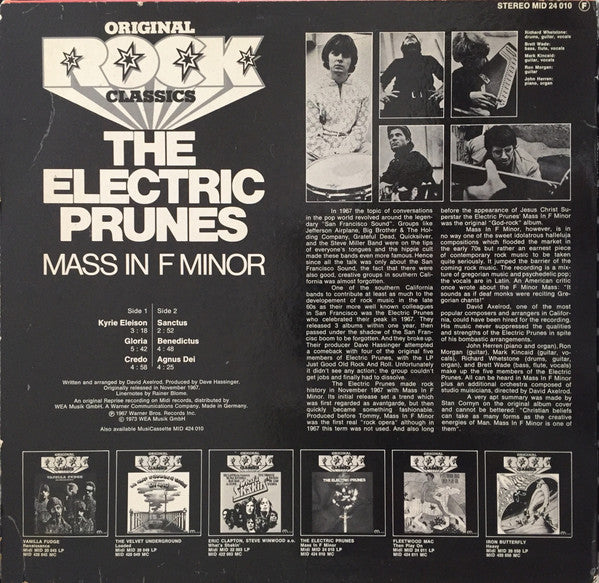 The Electric Prunes : Mass In F Minor (LP, Album, RE)