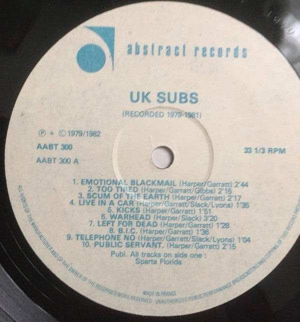 U.K. Subs* : Recorded 1979 - 1981 (LP, Comp)