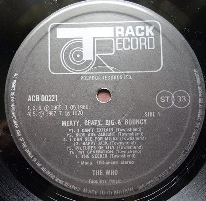 The Who : Meaty, Beaty, Big & Bouncy (LP, Comp, Club, RE, Gat)