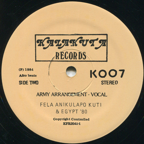 Fela Kuti : Army Arrangement (12", RE)
