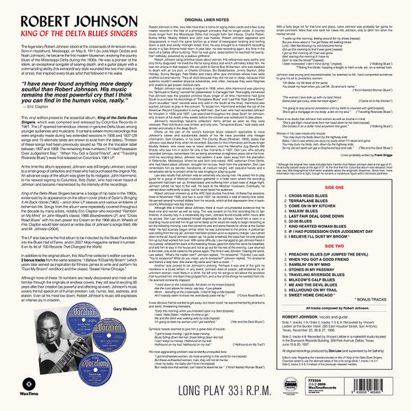 Robert Johnson : King Of The Delta Blues Singers (LP, Comp, Mono, Ltd, RE, 180)