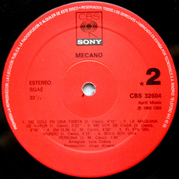 Mecano : Mecano (LP, Album, RE)
