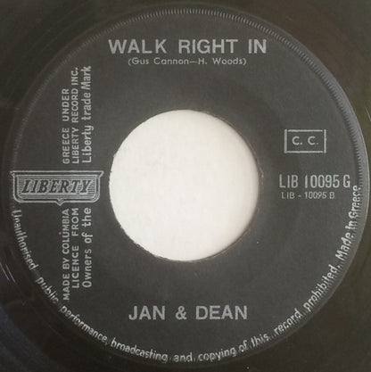 Jan & Dean : Linda / Walk Right In (7", Single)