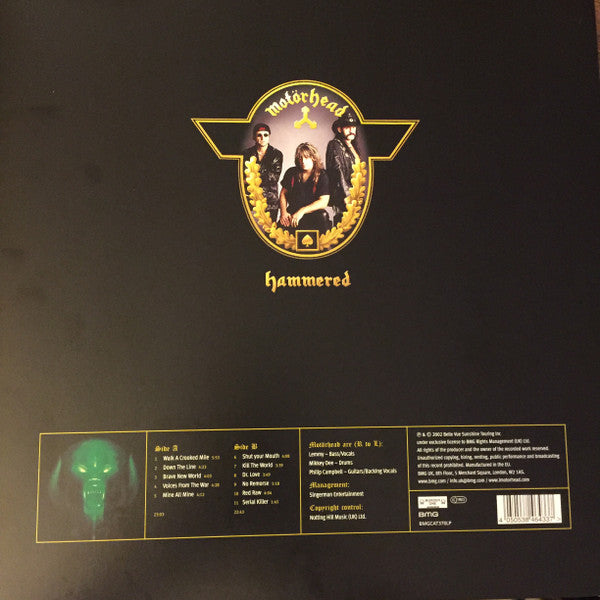 Motörhead : Hammered (LP, Album, RE)