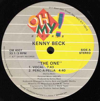 Kenny Beck : The One (12")
