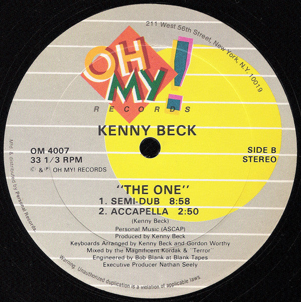Kenny Beck : The One (12")
