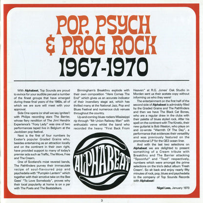 Various : Alphabeat (Pop, Psych And Prog Rock 1967-1970) (CD, Comp, Num)