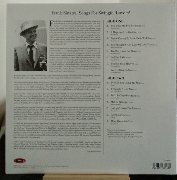 Frank Sinatra : Songs For Swingin' Lovers (LP, Album, RE, 180)