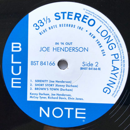 Joe Henderson : In 'N Out (LP, Album, RE, 180)