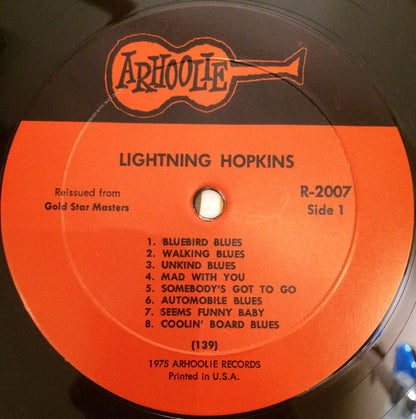 Lightning Hopkins* : Early Recordings (LP, Album, Comp, RE)