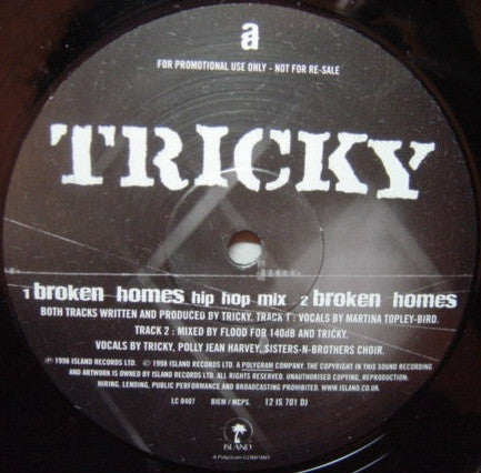 Tricky : Broken Homes (12", Promo)