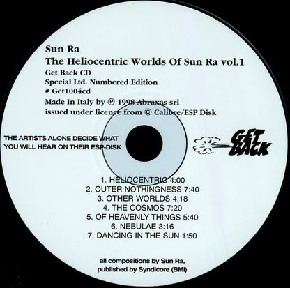 Sun Ra : The Heliocentric Worlds Of Sun Ra Vol. 1 (CD, Album, Ltd, Num, RE, S/Edition)