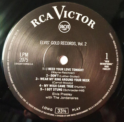 Elvis Presley : 50,000,000 Elvis Fans Can't Be Wrong - Elvis' Gold Records Volume 2 (LP, Comp, RE)