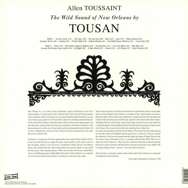 Tousan : The Wild Sound Of New Orleans By Tousan (LP, Album, RE)