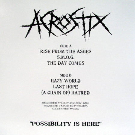 Acrostix : (A Chain Of) Hatred (12", MiniAlbum, Ltd)