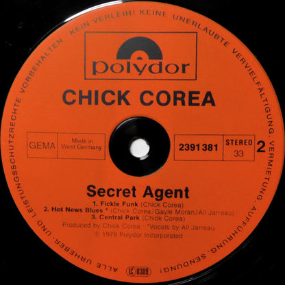 Chick Corea : Secret Agent (LP, Album)