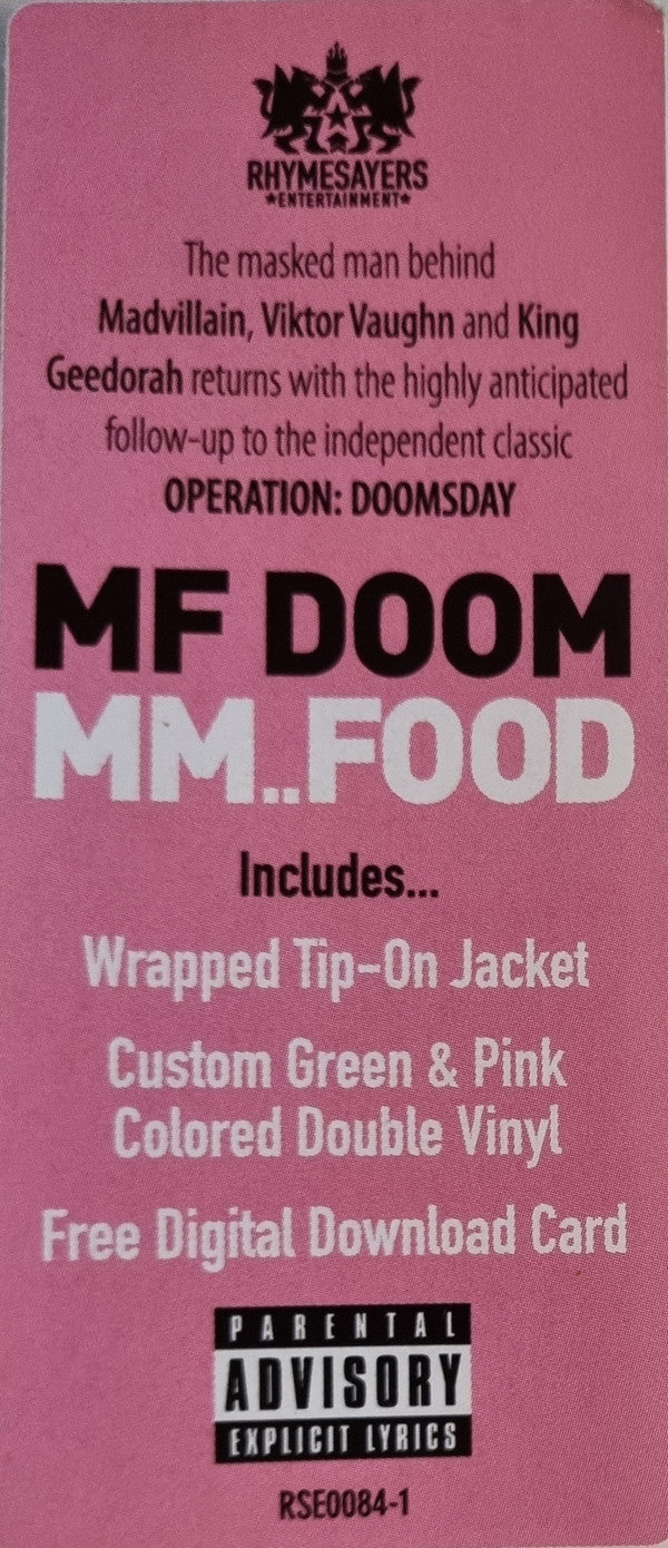 MF Doom : MM..Food (LP, Gre + LP, Pin + Album, RE, RP)