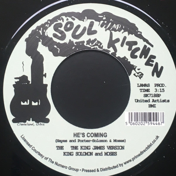 "The King James Version" Moses And King Solomon* : He's Forever (Amen) / He's Coming (7", Single, RE)