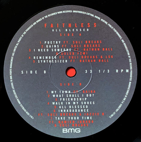 Faithless : All Blessed (LP, Album)