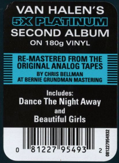 Van Halen : Van Halen II (LP, Album, RE, RM, 180)
