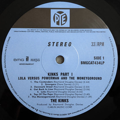 The Kinks : Lola Versus Powerman And The Moneygoround (Part One) (LP, Album, RE, RM, 50t)