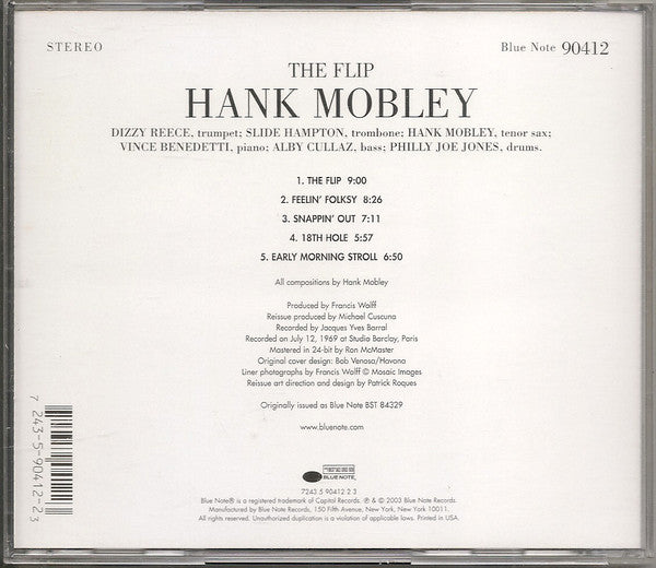 Hank Mobley : The Flip (CD, Album, Ltd, RE)