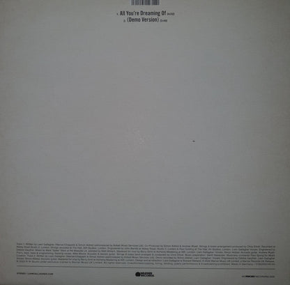 Liam Gallagher : All You're Dreaming Of... (12", S/Sided, Single, Etch, Ltd, Whi)