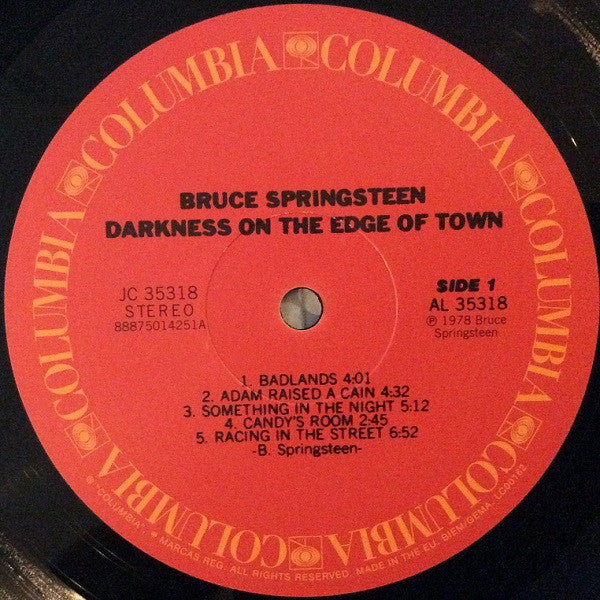 Bruce Springsteen : Darkness On The Edge Of Town (LP, Album, RE, 180)