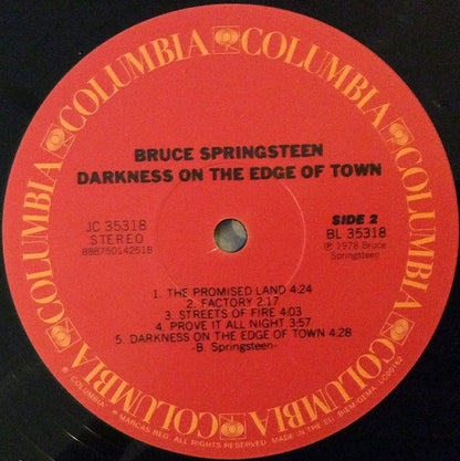 Bruce Springsteen : Darkness On The Edge Of Town (LP, Album, RE, 180)