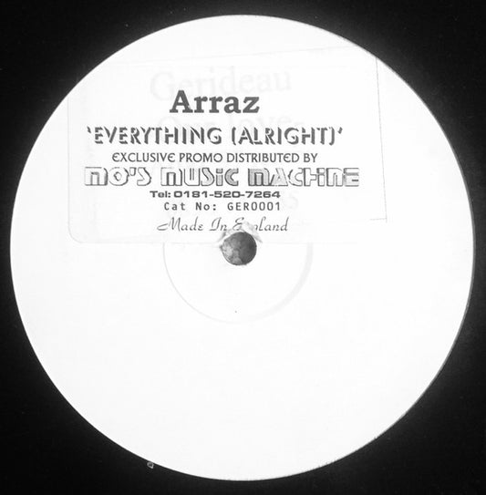 Arraz : Everything (Alright) (12", S/Sided, Promo, Unofficial, W/Lbl, Sti)