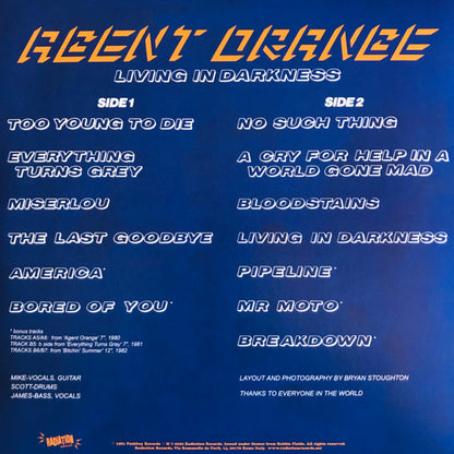 Agent Orange (7) : Living In Darkness (LP, Album, RE)