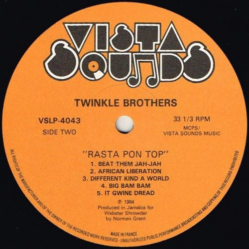 Twinkle Brothers : Rasta Pon Top (LP, Album, RP)