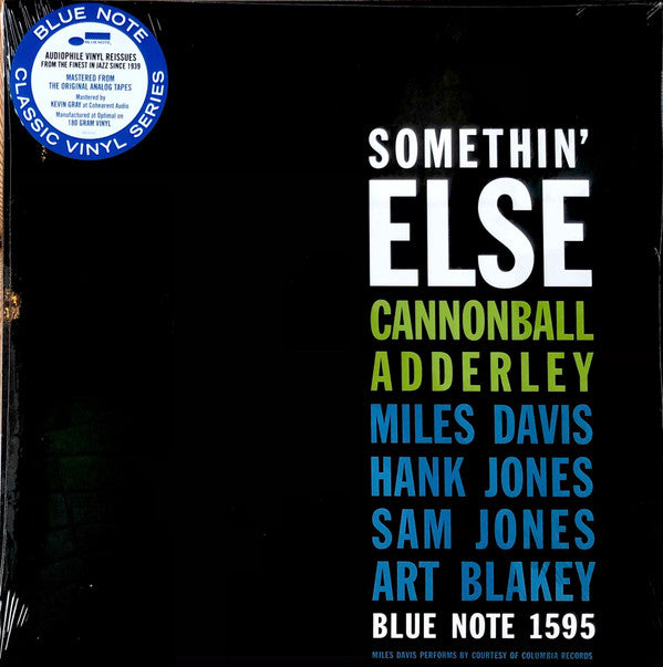 Cannonball Adderley : Somethin' Else (LP, Album, RE, 180)