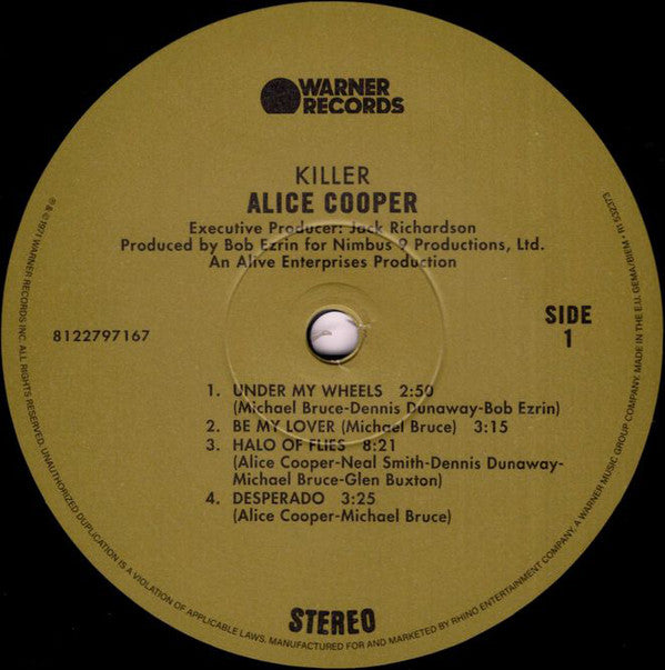 Alice Cooper : Killer (LP, Album, RE, RM, RP, 180)