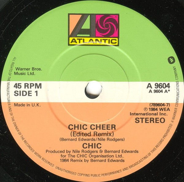 Chic : Chic Cheer (1984 Mix By Bernard Edwards) (7", Single)